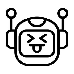icon pack containing emojis of a robot, expressions, facial shapes and gestures
