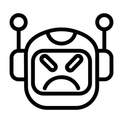 icon pack containing emojis of a robot, expressions, facial shapes and gestures