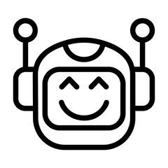 icon pack containing emojis of a robot, expressions, facial shapes and gestures
