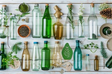 Ultra Quality Picture of Recycle Items on White Wooden Background
