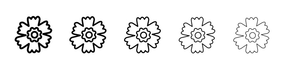 dianthus icon black and white vector sign
