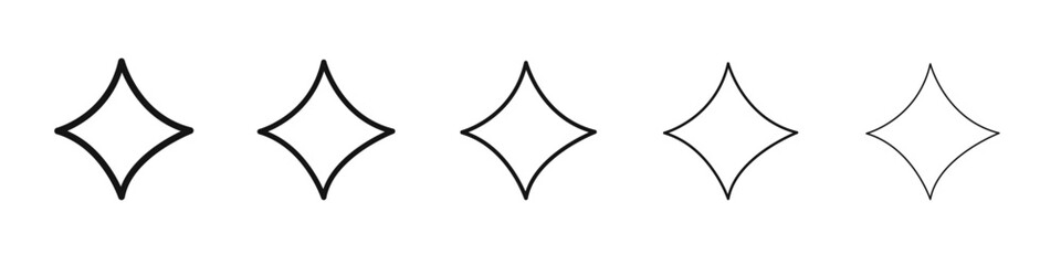 Diamond star icon black and white vector sign