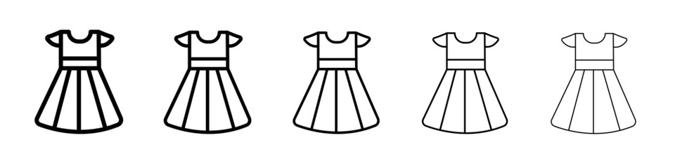 Dress Icon black and white vector sign