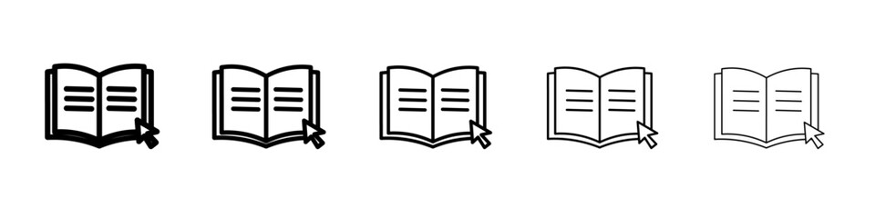 E-book icon black and white vector sign