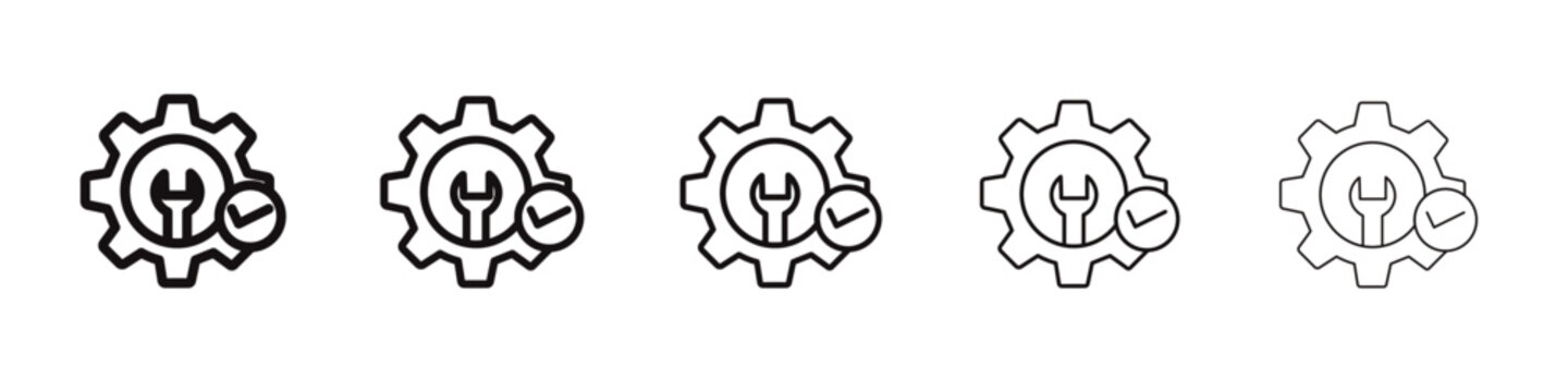 Easy Installation icon black and white vector sign