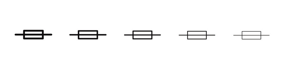 Electric fuse icon black and white vector sign
