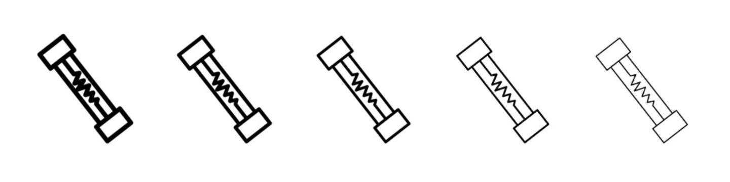 Electric fuse icon black and white vector sign