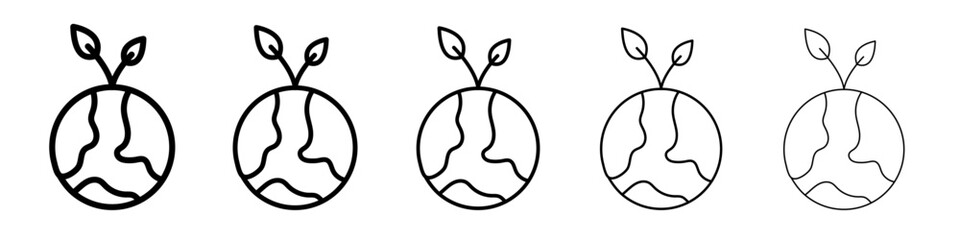 Environment icon black and white vector sign