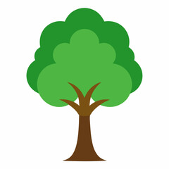 Tree vector icon on white background.