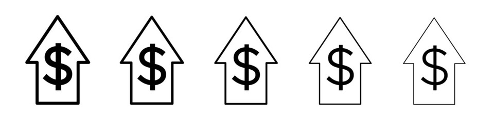 Expensive icon black and white vector sign