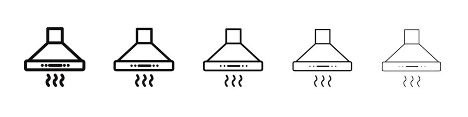 Extractor Hood icon black and white vector sign