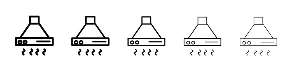 Extractor Hood icon black and white vector sign