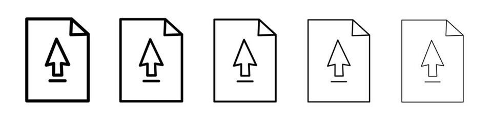 File upload icon black and white vector sign