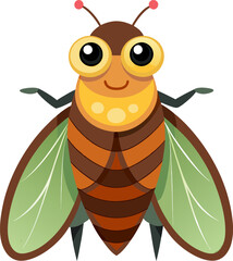 cicada cartoon vector illustration Design