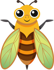 cicada cartoon vector illustration 