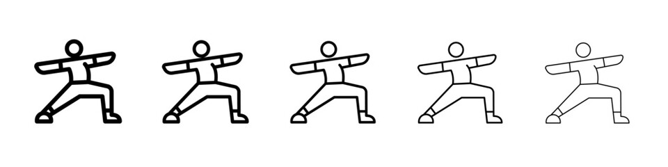 Fitness exercise icon black and white vector sign