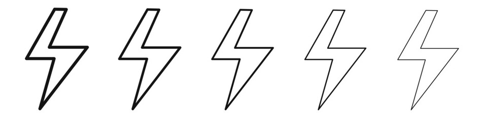 Flash icon black and white vector sign