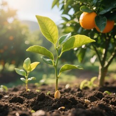 orange tree with fruits