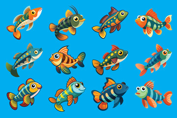 Playful Fish Illustration Design