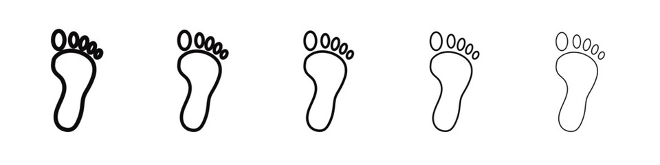 Footprint icon black and white vector sign
