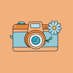 Elegant Floral Camera Vector Design