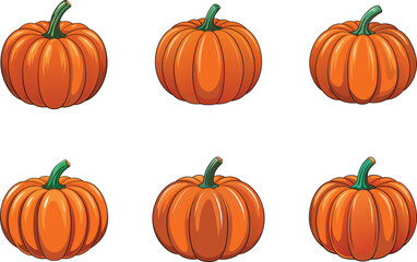Orange Pumpkin Harvest Autumn Illustration

