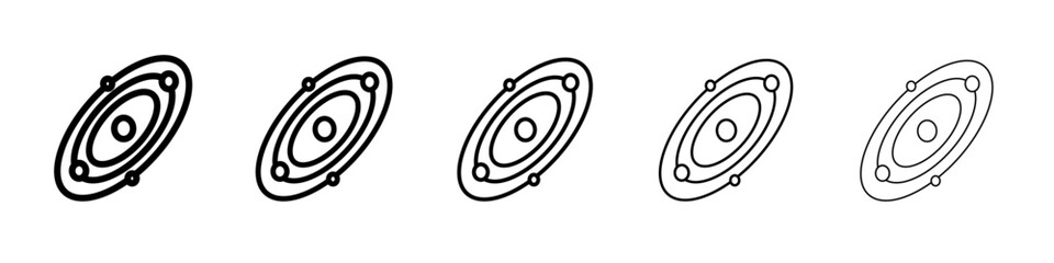 Galaxy icon black and white vector sign