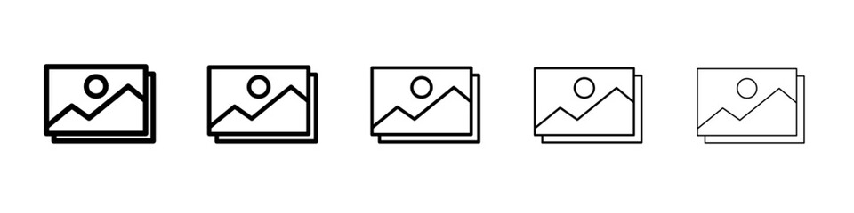 Gallery icon black and white vector sign