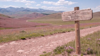 sign in the mountain