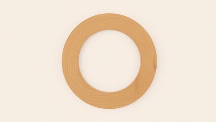 3D Capital Letter O Crafted from Dark Polished Beech Wood – Realistic Wooden Typography on Clean White Surface with Soft Shadow and Neutral Gradient Background for Minimalist Design Use