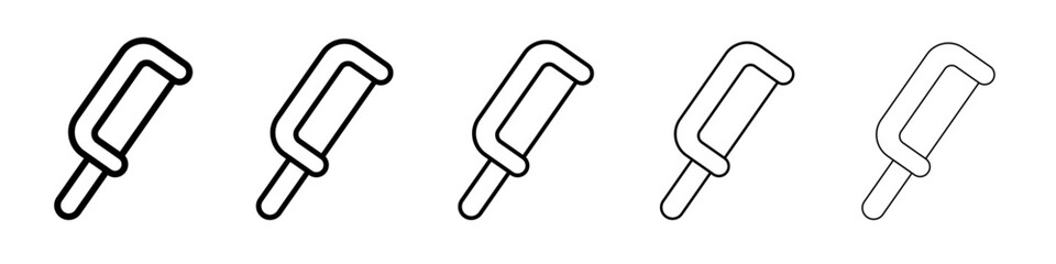 hacksaw icon black and white vector sign