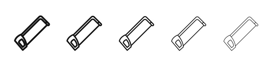 Fototapeta premium hacksaw icon black and white vector sign
