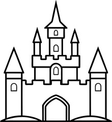 Vector Castle Sketch Design