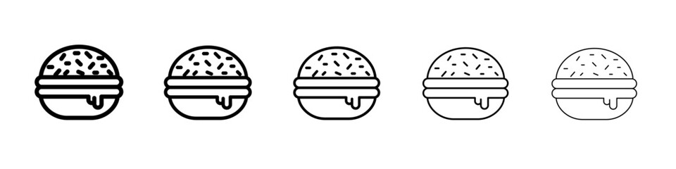 Hamburger icon black and white vector sign