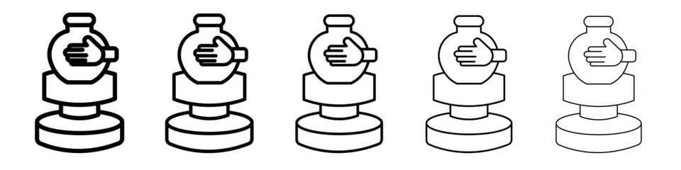 Handmade pottery icon black and white vector sign