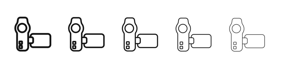 Handy Cam Icon black and white vector sign