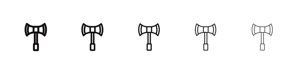 Hatchet icon black and white vector sign