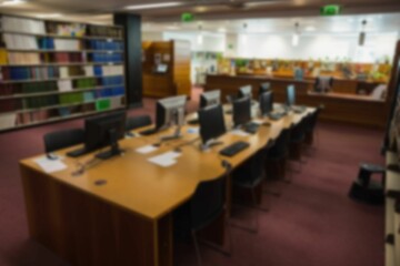 Defocused image of computer