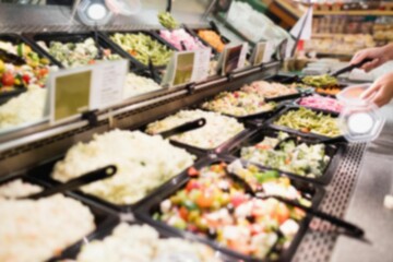 Salad for sale in supermarket