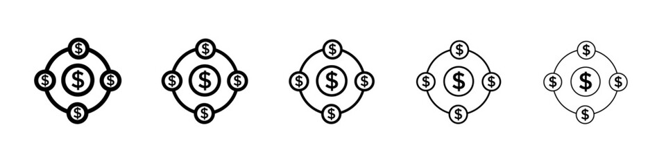 hedge fund icon black and white vector sign