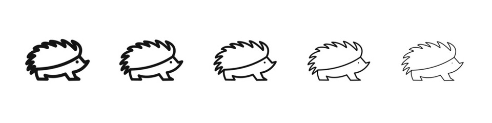 Hegdehog icon black and white vector sign