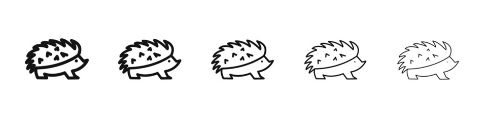 Hegdehog icon black and white vector sign