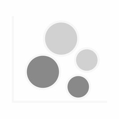 Gray graph with circles against white background