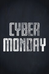 Fototapeta premium Close-up of Cyber Monday sale sign