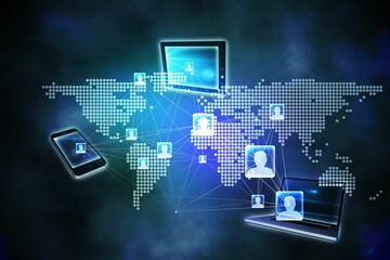 Fototapeta premium Global connection background