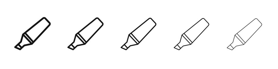 Highlighter icon black and white vector sign