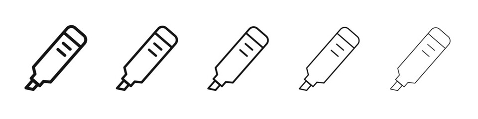 Highlighter icon black and white vector sign