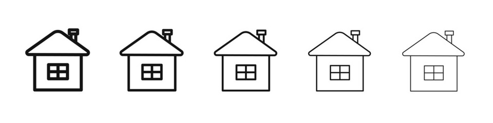Home icon black and white vector sign