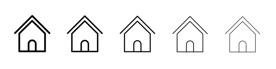 Home icon black and white vector sign