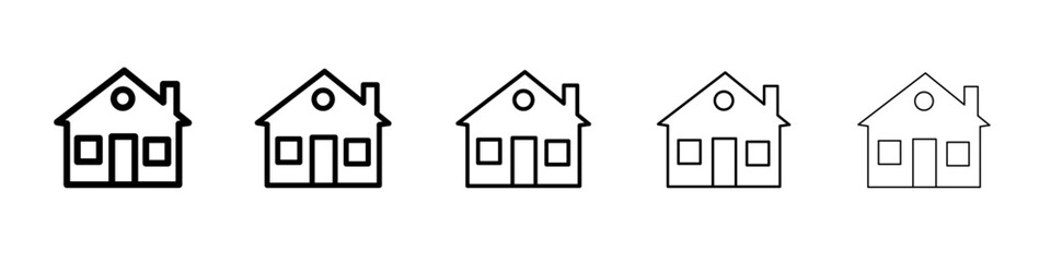 Home icon black and white vector sign